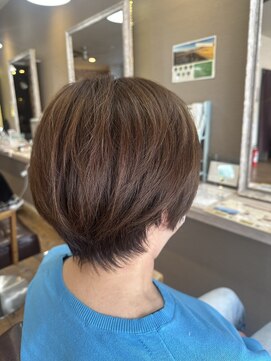 ヘアーメイクロージー 八軒店 (HAIR MAKE ROSY) 大人ショートミルクテーベージュハイライトレイヤーヘッドスパ