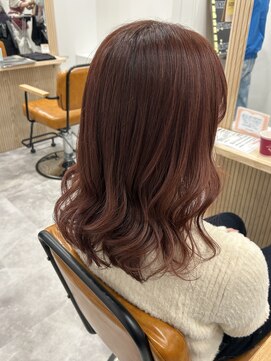 シアン 立川店(Shian) コテ巻き×ピンクブラウン