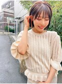 ACE横浜  ブラウンカラー×切りっぱなしボブ