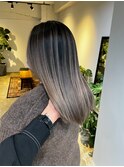 mellow greige balayage