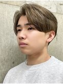 オリーブベージュメンズミルクティーベージュシースルーマッシュ