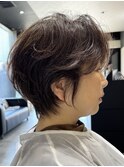 40代50代60代　ショート　白髪ぼかし