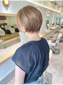 くびれショート◎30代40代50代/白髪ぼかしカラー/ベージュ