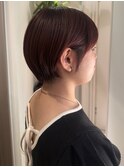 マッシュショート ショートボブ 丸みショート 暖色 