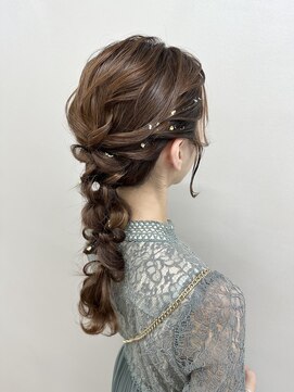 編みおろし/金箔アレンジ