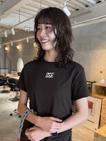 ミュー(miμ)&nbsp;ラフパーマ/グレージュカラー/レイヤー