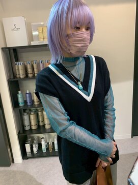 ペレ 原宿(PELE) ダブルカラー/ケアブリーチ/羽エクステ/原宿