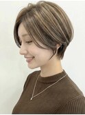 マッシュショート/ハイライト/バレイヤージュ/白髪ぼかしp越谷