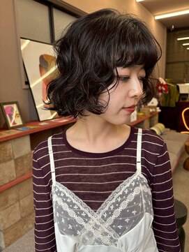 フェンヘアーアイス 中目黒(Fen.hair ici) 暗髪パーマ◎大人可愛い黒髪ボブパーマ×ニュアンスパーマ