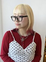 ルッツ(Lutz. hair design)&nbsp;2/24 抜きっぱなしブロンド デザインカラー【千代田彩夏】