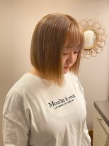 チャプター 問屋町(chapter)&nbsp;髪質改善トリートメントミニボブミルクティーベージュ韓国ヘア