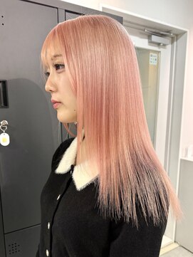 グロウ 渋谷西口(grow) 【ピンクベージュ×韓国レイヤー／ブリーチ2回】渋谷