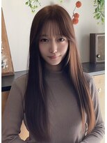 ココロヘアー 住吉店(Cocolo hair)&nbsp;グロスブラウンカラー×顔まわりカット×PRトリートメント