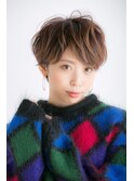 20代30代大人かわいいナチュラルショートヌーディーベージュ