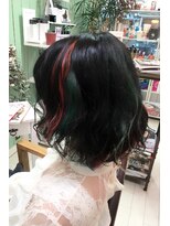 パワーオブヘアーセイカ(Power of Hair Seika)&nbsp;レッド＆グリーンのアクセントカラー
