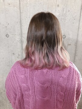 サロンドミルク 原宿(salon de MiLK) ミルクティアッシュ&グラデーションシアピンク