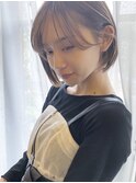 【石畑結華】うぶバングボブ 　大人かわいいヘアダークアッシュ