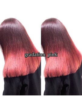 ヘアーメイク トレコローリ(hair make trecolori) 【trecolori  津田沼】グラデーションピンク