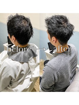 フレームプラス 御堂筋難波店(FRAME +) スリークショートアップバングコンマバングウエットヘア