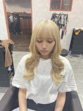 シールドヘアー 沖縄 新都心(C'LD Hair) [C'LD]ウルフレイヤー×ブロンド