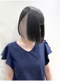イヤリングカラー/ホワイティアッシュ/艶/韓国ボブ/
