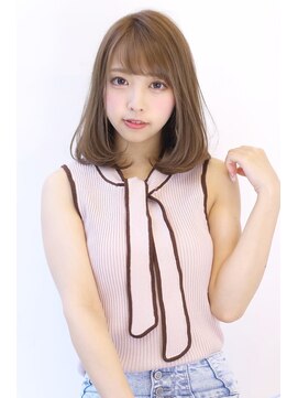 オーロ 緑地公園店(ORO) オリーブカラーハイライトカラー小顔セミウェットウェーブ