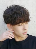 メンズマッシュパーマニュアンスパーマスパイラルパーマ刈り上げ