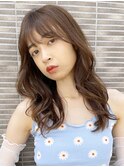 フェイスレイヤーカットグラスブラウン_大人ガーリー_28721