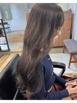 エル バイ ホーム(L by HOME)&nbsp;モカグレージュ　艶カラー　顔まわりカット　透け感カラー