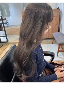 エル バイ ホーム(L by HOME) モカグレージュ　艶カラー　顔まわりカット　透け感カラー