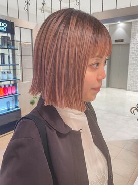 オルガン(Organ) ピンクベージュ×ミニボブ