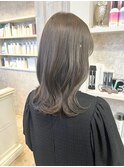 福山人気美容室Caary 寒色系カラーオリーブベージュ透明感20代
