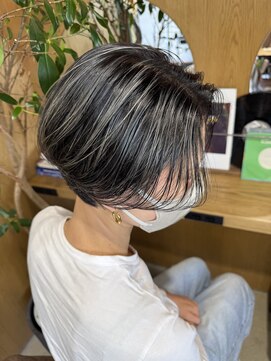 ルーフ 町田店(LUFE) 極細×highlight color  担当maho