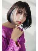 【20,30代ナノバブルで艶髪にインナーカラーでボブを楽しむ】