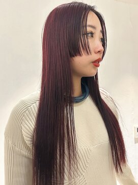 ルーム(Loom.) ボルドーカラー サイドバング