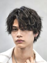 フィフスパーク(fifth PARK) 渋谷メンズパーマセンターパートウルフカットミディアムパーマ