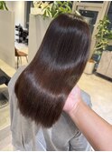 サラサラストレート艶髪酸性ストレート髪質改善透明感カラー