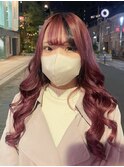 イメチェン/レッドブラウン/フルバング/似合わせカット/本厚木駅