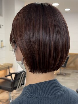 ビュー フクオカ(VIEW FUKUOKA) ピンクブラウン×小顔似合わせショートボブ