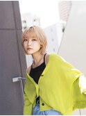 【ショートウルフ×ブロンド】抜け感モードヘア