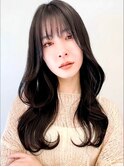 韓国風くびれ◎透明感アッシュ髪質改善カラーロングヘア30代