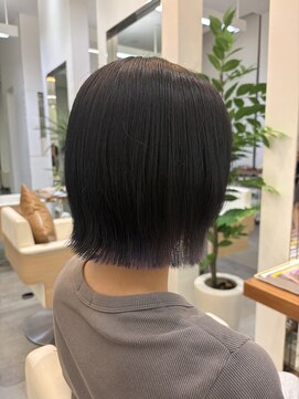 カッツ 駅家店(CUT S) 大人かわいいインナーパープルボブ