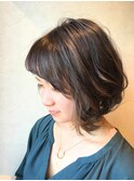 アシメボブ　×　切りっぱなしMIX