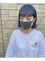 フィオーレ ヘアデザイン(FIORE hair design)&nbsp;ダブルカラー　くすみブルー