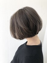 ジュエ ヘアー デザイン(Jue hair design) ラベンダーグレージュハイライトが入った丸みボブ