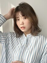 シスタ(SISTA)&nbsp;【SiSTA】田中外ハネベージュシースルーバングくびれヘア韓国