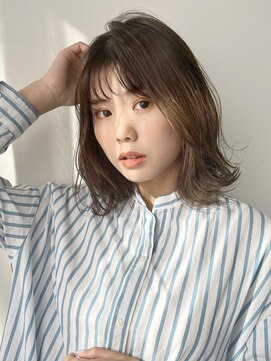 シスタ(SISTA) 【SiSTA】田中外ハネベージュシースルーバングくびれヘア韓国