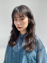 ノーム(norm) 暗髪ロング/パーマ/アッシュブラック/大人かわいい/黒髪パーマ