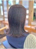 くびれシルエット外ハネ黒髪暗髪ナチュラル10代20代30代韓国風