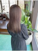 :ストレートブロー :琥珀色 :艶髪 :透明感 :暖色ベージュ